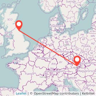 Sunderland Vienna train map