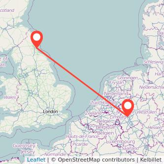 Sunderland Düsseldorf bus map