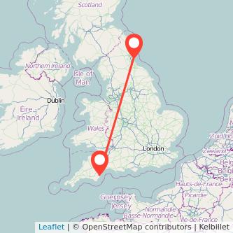 Sunderland Torquay train map