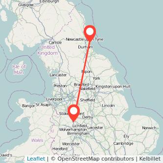 Sunderland Stafford bus map