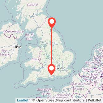 Sunderland Southampton bus map