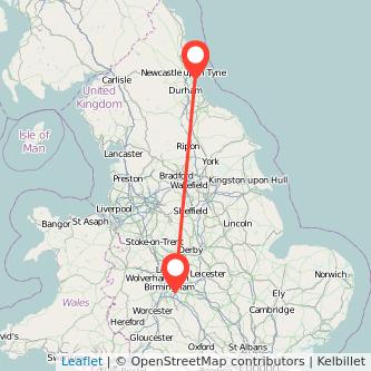 Sunderland Solihull train map