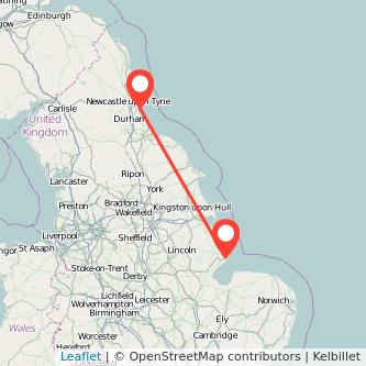 Sunderland Skegness bus map