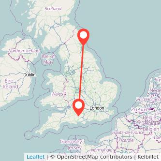 Sunderland Salisbury train map