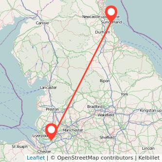 Sunderland Runcorn train map