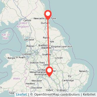 Sunderland Rugby train map