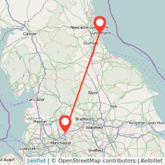 Sunderland Rochdale train map