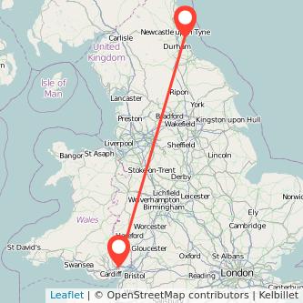 Sunderland Newport train map