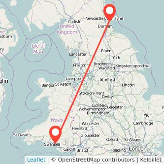 Sunderland Neath bus map