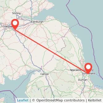 Sunderland Motherwell bus map