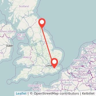 Sunderland Maidstone train map