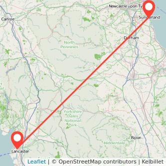 Sunderland Lancaster bus map