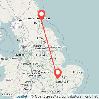 Sunderland Huntingdon train map