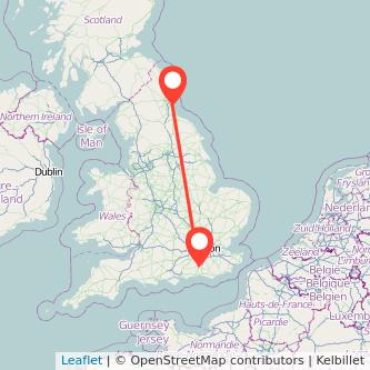 Sunderland Horsham train map