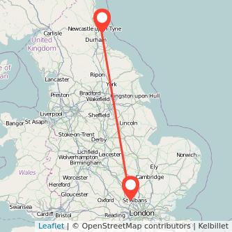 Sunderland Hemel Hempstead train map