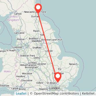 Sunderland Harlow train map