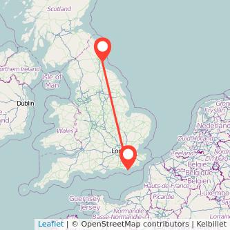 Sunderland Eastbourne train map