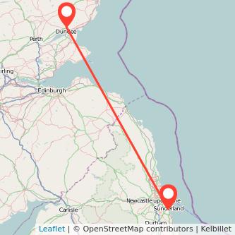 Sunderland Dundee bus map