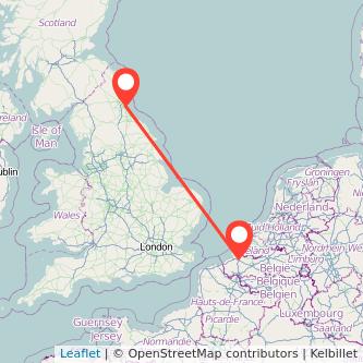 Sunderland Bruges bus map