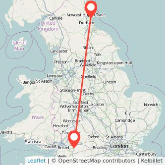 Sunderland Chippenham train map