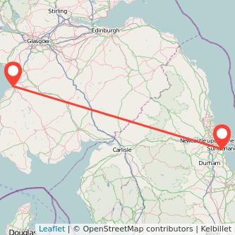 Sunderland Ayr bus map