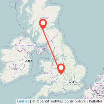 Stratford-upon-Avon Glasgow train map