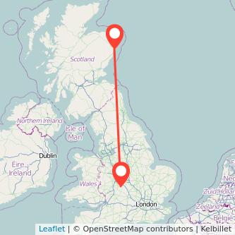 Stratford-upon-Avon Aberdeen train map