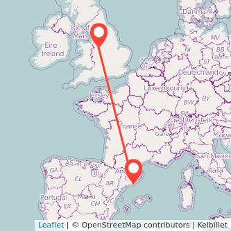 Stoke-on-Trent Barcelona bus map