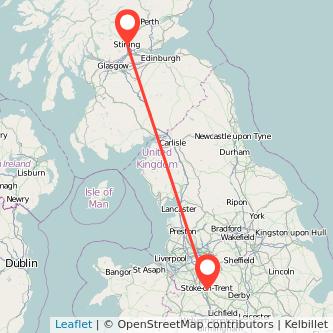 Stoke-on-Trent Stirling bus map