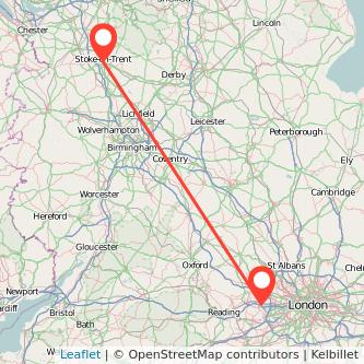 Stoke-on-Trent Slough bus map