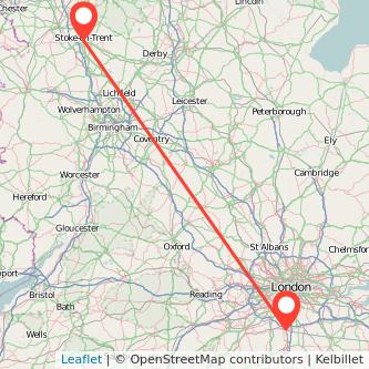 Stoke-on-Trent Redhill train map