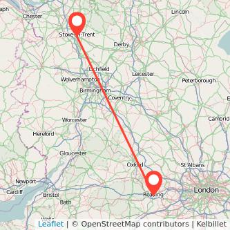 Stoke-on-Trent Reading train map