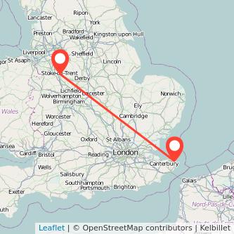 Stoke-on-Trent Ramsgate bus map