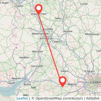 Stoke-on-Trent Newbury train map