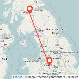 Stoke-on-Trent Motherwell train map