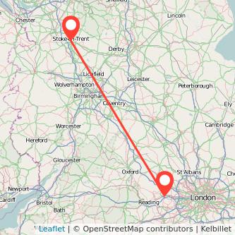 Stoke-on-Trent Maidenhead train map