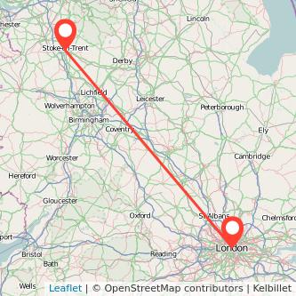 Stoke-on-Trent London train map