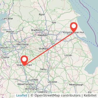 Stoke-on-Trent Hull bus map