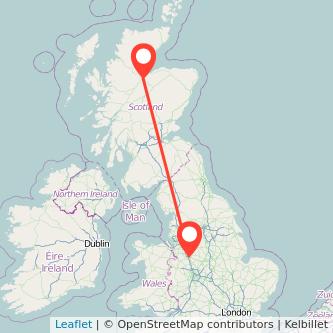 Stoke-on-Trent Inverness train map