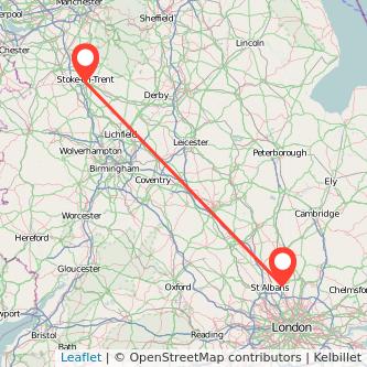 Stoke-on-Trent Hatfield bus map