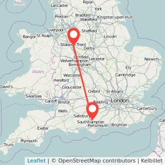 Stoke-on-Trent Eastleigh bus map