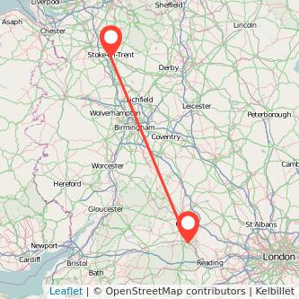 Stoke-on-Trent Didcot train map