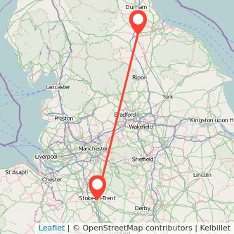 Stoke-on-Trent Darlington bus map