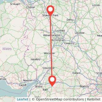 Stoke-on-Trent Chippenham train map