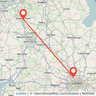 Stoke-on-Trent Borehamwood train map