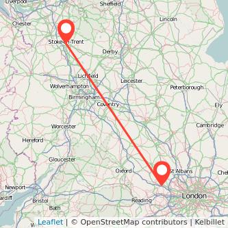 Stoke-on-Trent Beaconsfield train map