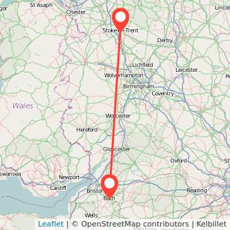 Stoke-on-Trent Bath train map