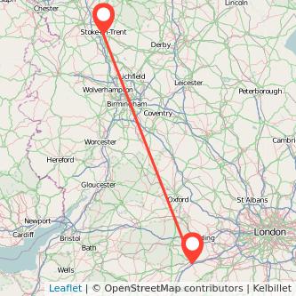 Stoke-on-Trent Basingstoke train map