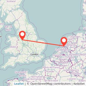 Stoke-on-Trent Amsterdam train map