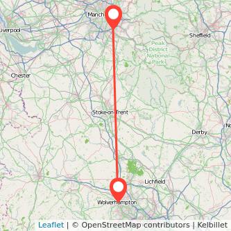 Stockport Wolverhampton train map